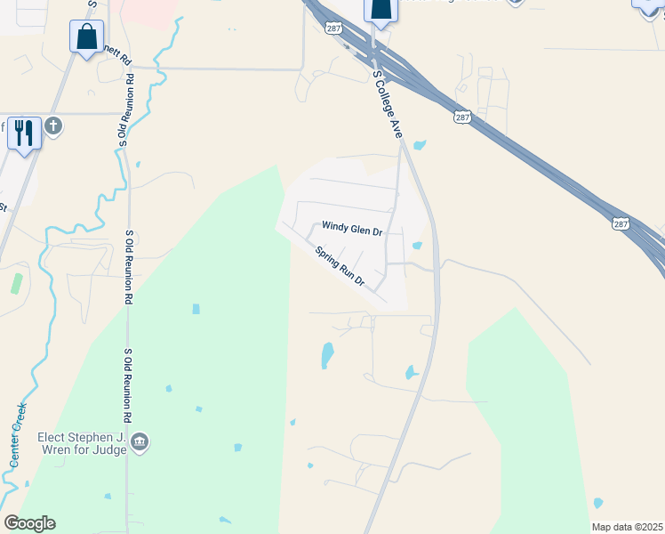 map of restaurants, bars, coffee shops, grocery stores, and more near 212 Spring Run Drive in Decatur