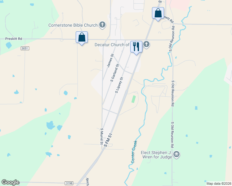 map of restaurants, bars, coffee shops, grocery stores, and more near 3108 South Lipsey Street in Decatur