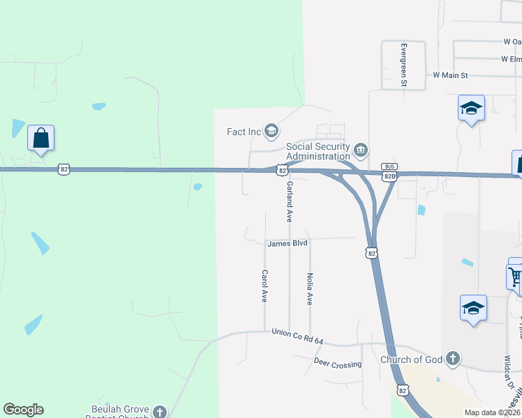 map of restaurants, bars, coffee shops, grocery stores, and more near 2903 West Hillsboro Street in El Dorado