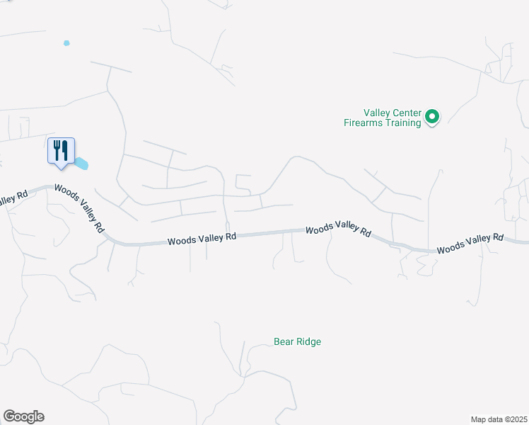 map of restaurants, bars, coffee shops, grocery stores, and more near 14535 Cypress Point Tr in Valley Center