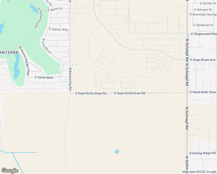 map of restaurants, bars, coffee shops, grocery stores, and more near 1822-3498 East Hash Knife Draw Road in San Tan Valley