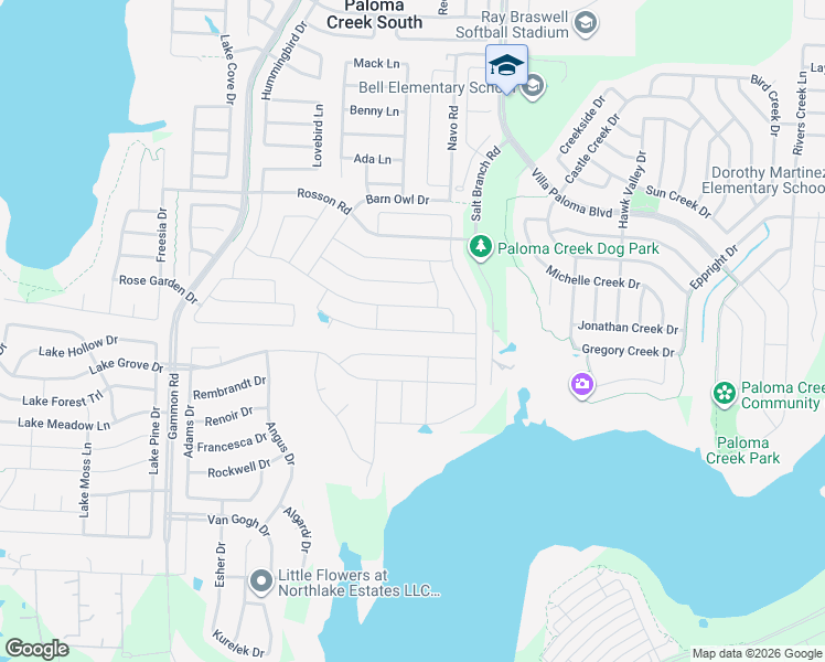 map of restaurants, bars, coffee shops, grocery stores, and more near 1820 Spoonbill Drive in Little Elm