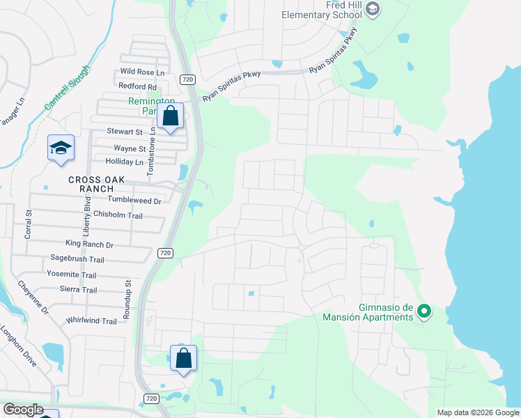 map of restaurants, bars, coffee shops, grocery stores, and more near 344 Foxthorne Way in Little Elm