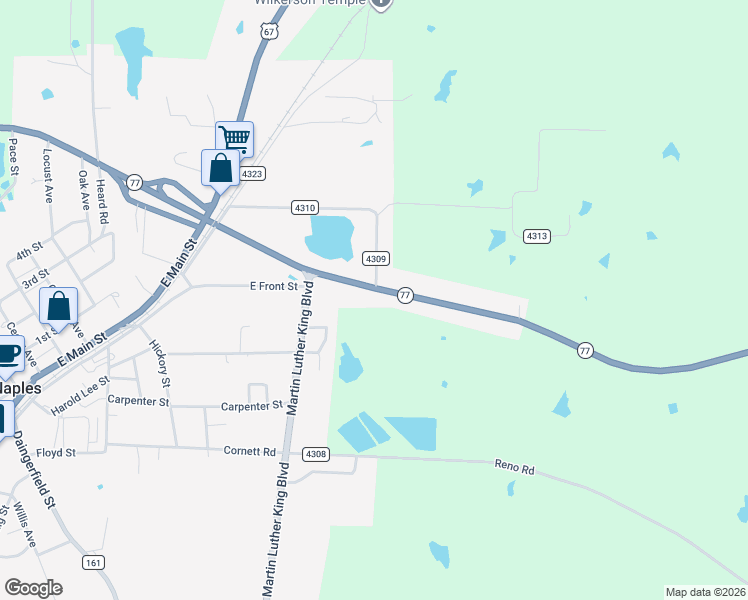 map of restaurants, bars, coffee shops, grocery stores, and more near 204 CJ Wise Parkway in Naples