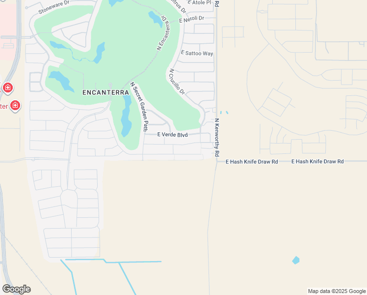 map of restaurants, bars, coffee shops, grocery stores, and more near 1554 East Elysian Pass in San Tan Valley