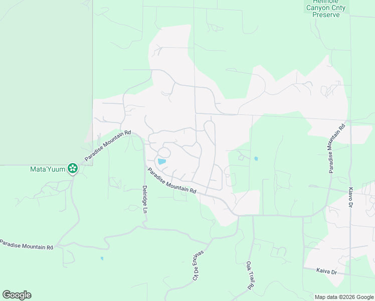 map of restaurants, bars, coffee shops, grocery stores, and more near Ginty Way in Valley Center