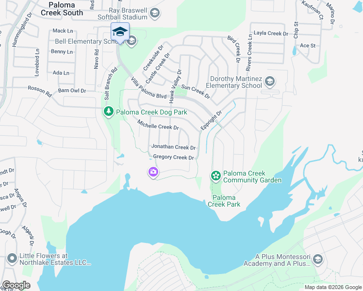 map of restaurants, bars, coffee shops, grocery stores, and more near 1420 Christina Creek Drive in Little Elm