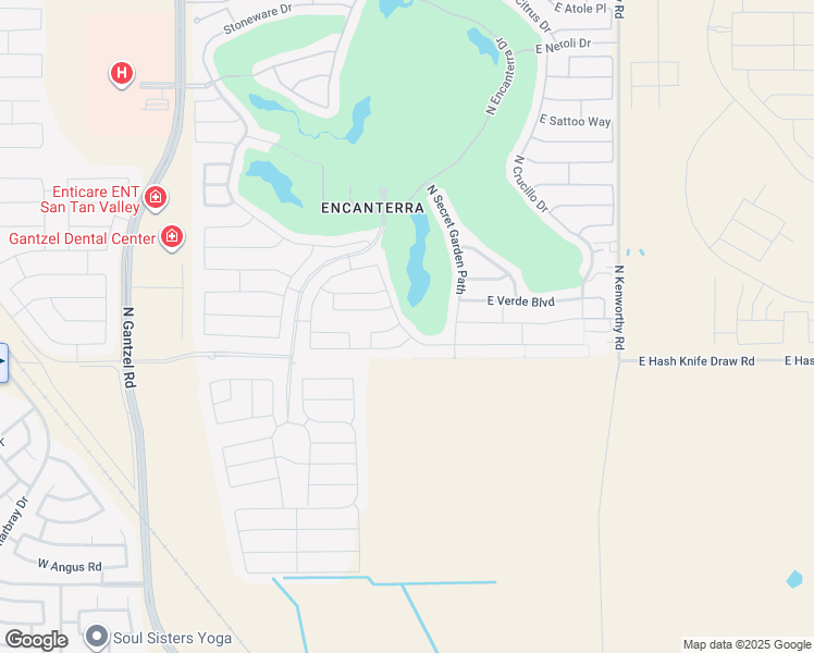 map of restaurants, bars, coffee shops, grocery stores, and more near 893 East Verde Boulevard in San Tan Valley