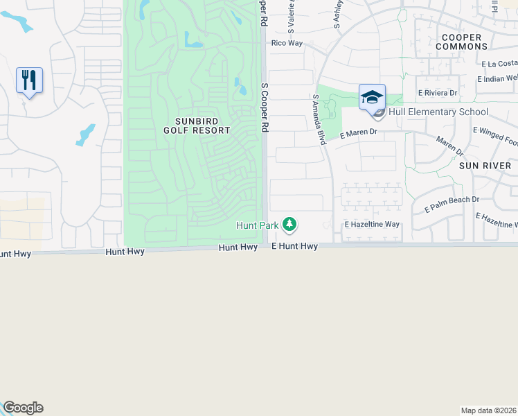 map of restaurants, bars, coffee shops, grocery stores, and more near 1936 East Lindrick Drive in Chandler