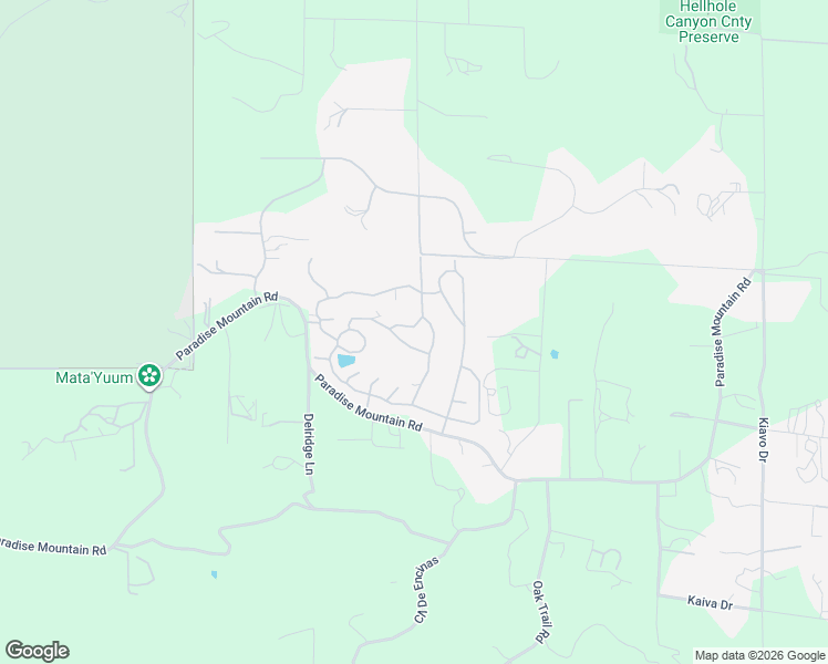 map of restaurants, bars, coffee shops, grocery stores, and more near Ginty Way in Valley Center