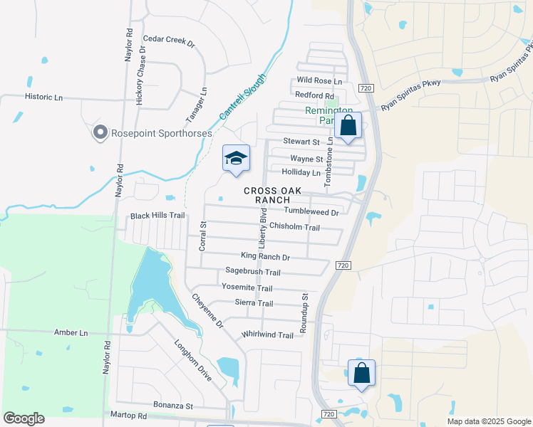 map of restaurants, bars, coffee shops, grocery stores, and more near in Denton County