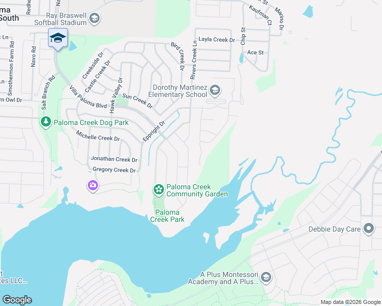 map of restaurants, bars, coffee shops, grocery stores, and more near 1700 Megan Creek Drive in Little Elm