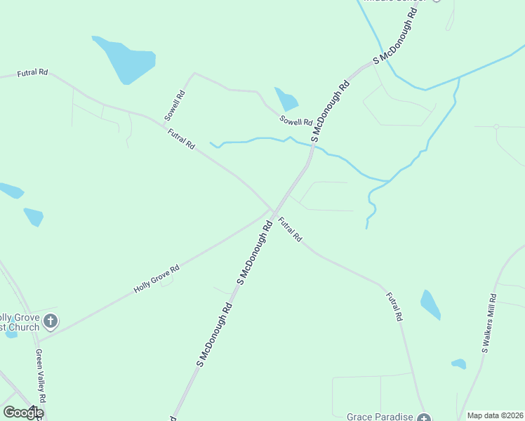 map of restaurants, bars, coffee shops, grocery stores, and more near 20 Holly Grove Road in Griffin