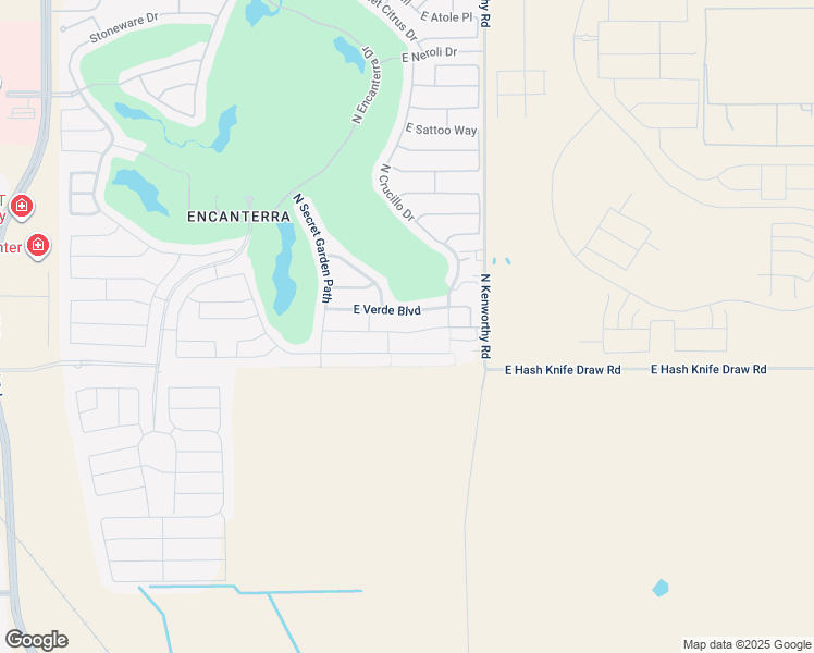 map of restaurants, bars, coffee shops, grocery stores, and more near 1554 East Elysian Pass in San Tan Valley