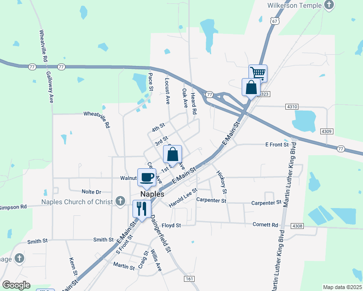 map of restaurants, bars, coffee shops, grocery stores, and more near 105 Locust Avenue in Naples