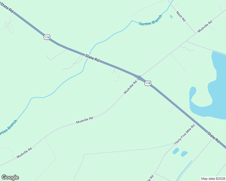 map of restaurants, bars, coffee shops, grocery stores, and more near 1446 Mudville Road in Ridgeville