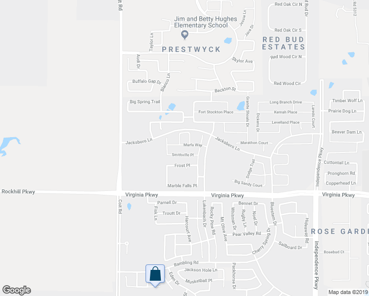 map of restaurants, bars, coffee shops, grocery stores, and more near 10809 Marfa Way in McKinney