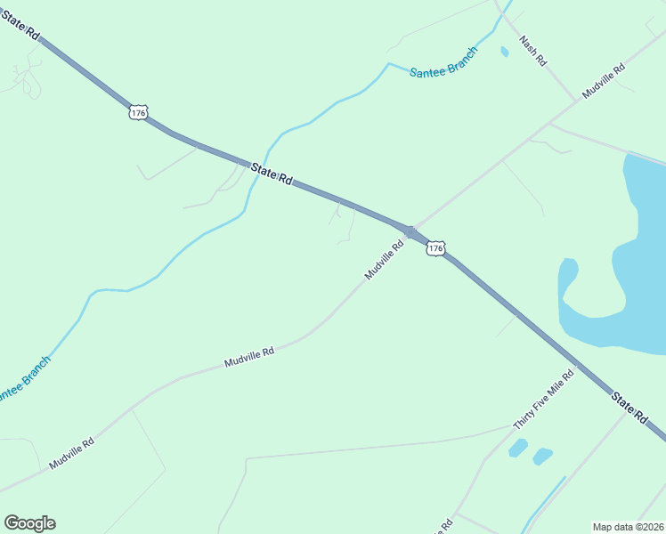 map of restaurants, bars, coffee shops, grocery stores, and more near 1446 Mudville Road in Ridgeville