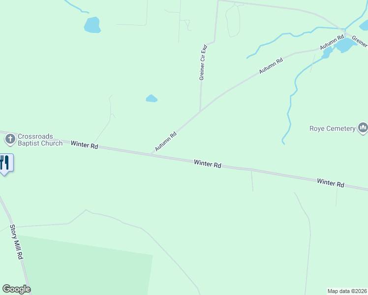 map of restaurants, bars, coffee shops, grocery stores, and more near 270 Autumn Road in Hephzibah