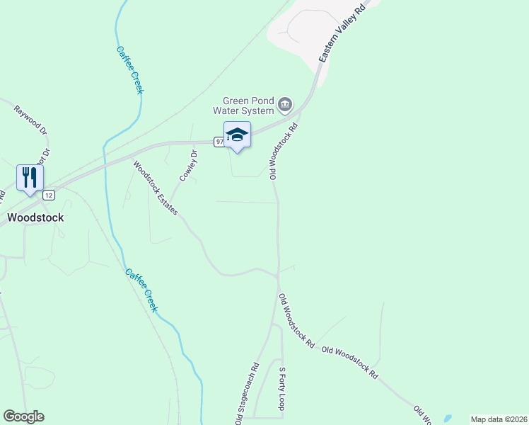 map of restaurants, bars, coffee shops, grocery stores, and more near 103 Carriage Lane in Woodstock