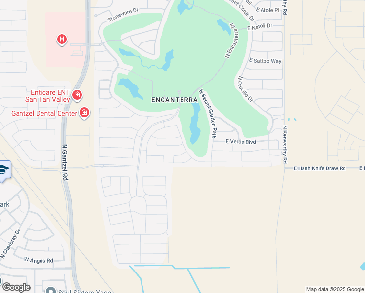map of restaurants, bars, coffee shops, grocery stores, and more near 893 East Verde Boulevard in San Tan Valley