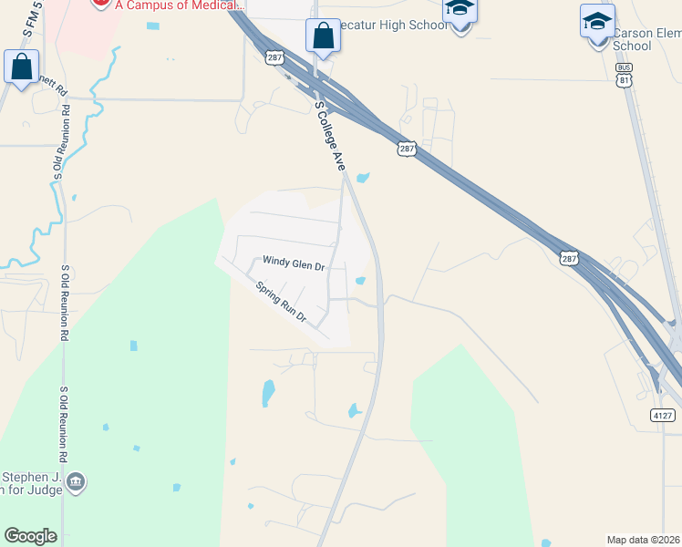 map of restaurants, bars, coffee shops, grocery stores, and more near 3001 South College Avenue in Decatur