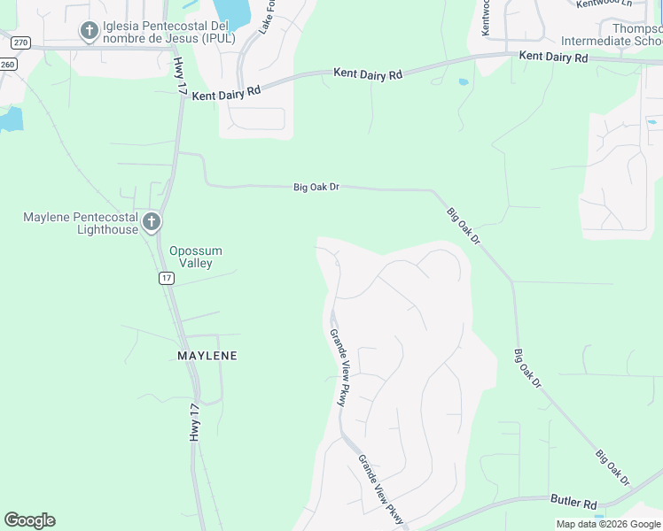 map of restaurants, bars, coffee shops, grocery stores, and more near 275 Grande View Parkway in Alabaster