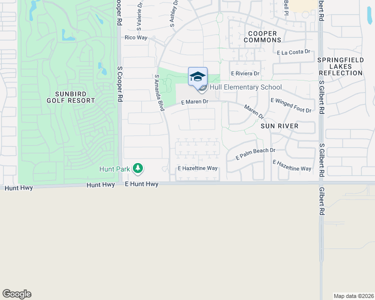 map of restaurants, bars, coffee shops, grocery stores, and more near 2306 East Palm Beach Drive in Chandler