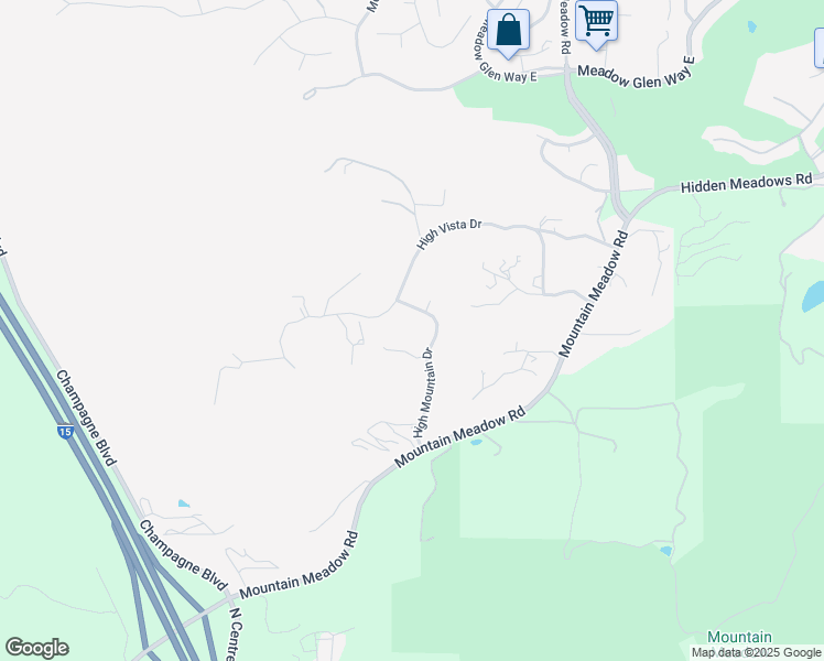 map of restaurants, bars, coffee shops, grocery stores, and more near 10237 High Mountain Drive in Escondido