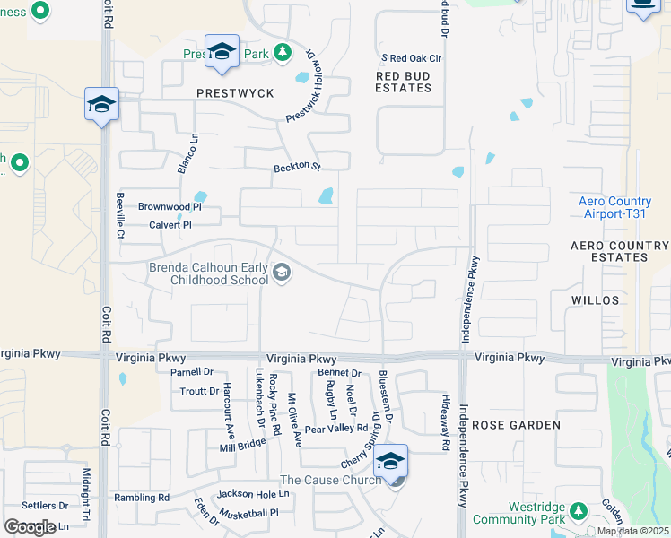 map of restaurants, bars, coffee shops, grocery stores, and more near 10241 Marathon Court in McKinney