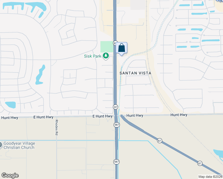 map of restaurants, bars, coffee shops, grocery stores, and more near 11136 East Sunnydale Court in Sun Lakes