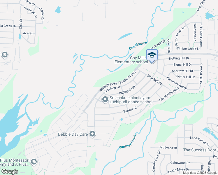map of restaurants, bars, coffee shops, grocery stores, and more near 741 Sundrop Drive in Little Elm