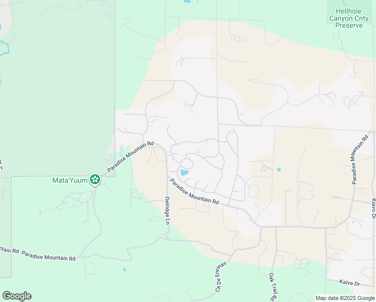 map of restaurants, bars, coffee shops, grocery stores, and more near 18218 Paradise Mountain Road in Valley Center