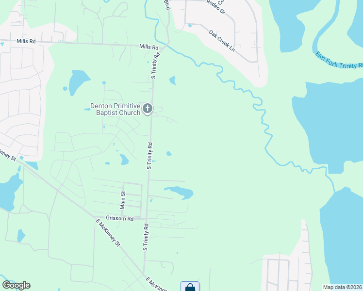 map of restaurants, bars, coffee shops, grocery stores, and more near 803 South Trinity Road in Denton