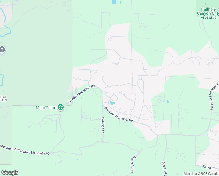map of restaurants, bars, coffee shops, grocery stores, and more near 18218 Paradise Mountain Road in Valley Center