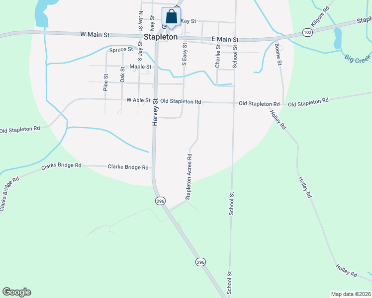 map of restaurants, bars, coffee shops, grocery stores, and more near 1136 Stapleton Acres Road in Stapleton