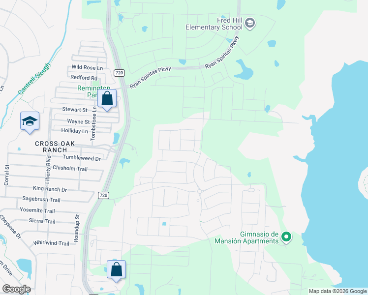 map of restaurants, bars, coffee shops, grocery stores, and more near 344 Foxthorne Way in Little Elm