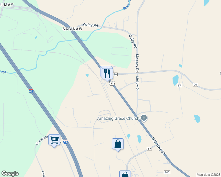 map of restaurants, bars, coffee shops, grocery stores, and more near in Saginaw