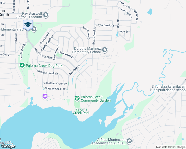 map of restaurants, bars, coffee shops, grocery stores, and more near 1700 Megan Creek Drive in Little Elm
