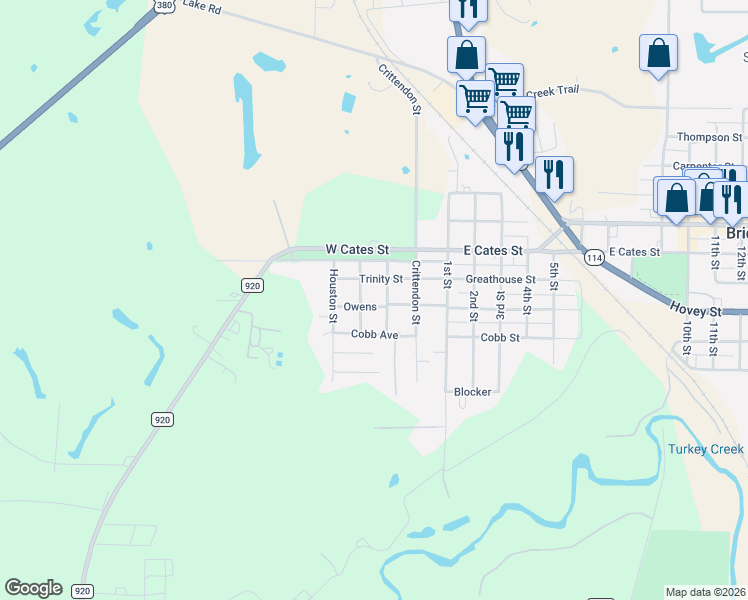map of restaurants, bars, coffee shops, grocery stores, and more near 309 Owens in Bridgeport