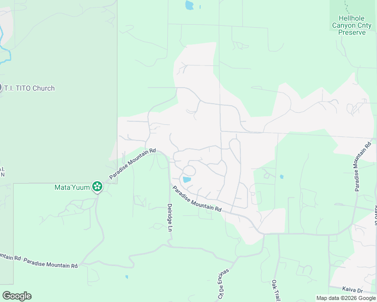 map of restaurants, bars, coffee shops, grocery stores, and more near Clubhouse Drive in Valley Center