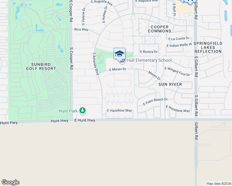 map of restaurants, bars, coffee shops, grocery stores, and more near 2328 East Peach Tree Drive in Chandler
