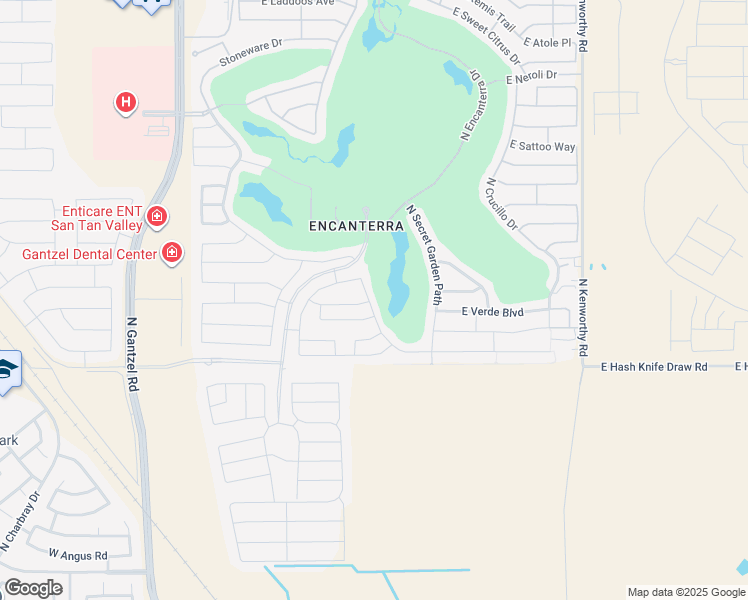 map of restaurants, bars, coffee shops, grocery stores, and more near 36247 North Copper Hollow Way in San Tan Valley
