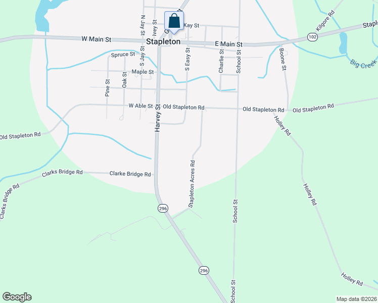 map of restaurants, bars, coffee shops, grocery stores, and more near 1256 Stapleton Acres Road in Stapleton