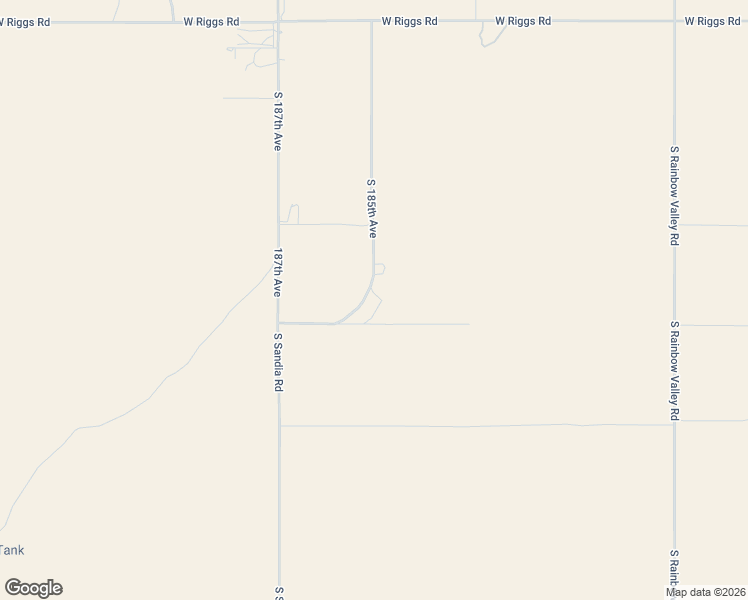 map of restaurants, bars, coffee shops, grocery stores, and more near 26319 South 185th Avenue in Buckeye