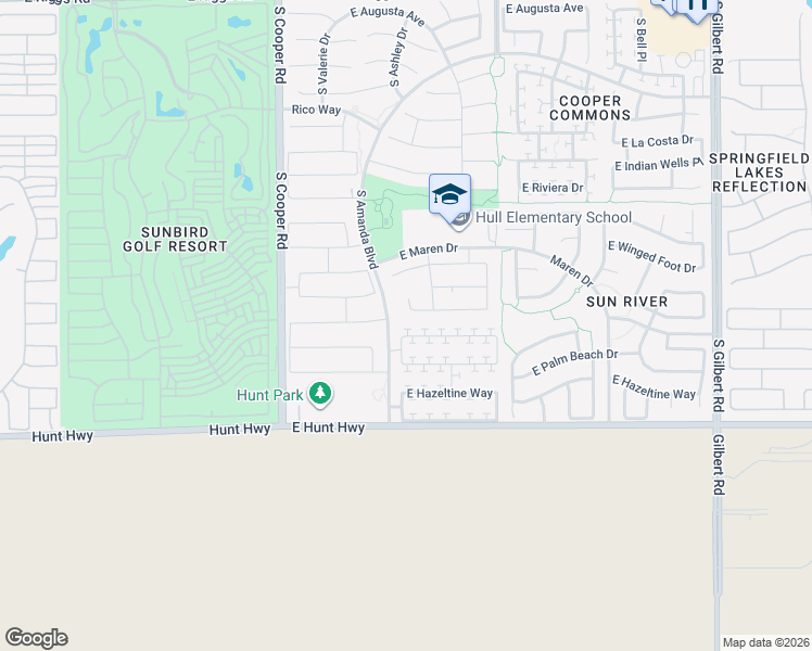 map of restaurants, bars, coffee shops, grocery stores, and more near 2268 East Peach Tree Drive in Chandler
