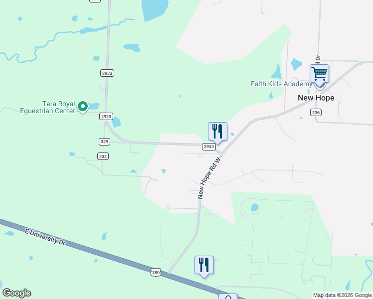 map of restaurants, bars, coffee shops, grocery stores, and more near 701 Farm to Market Road 2933 in McKinney