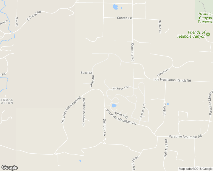 map of restaurants, bars, coffee shops, grocery stores, and more near Quail Lane in Valley Center