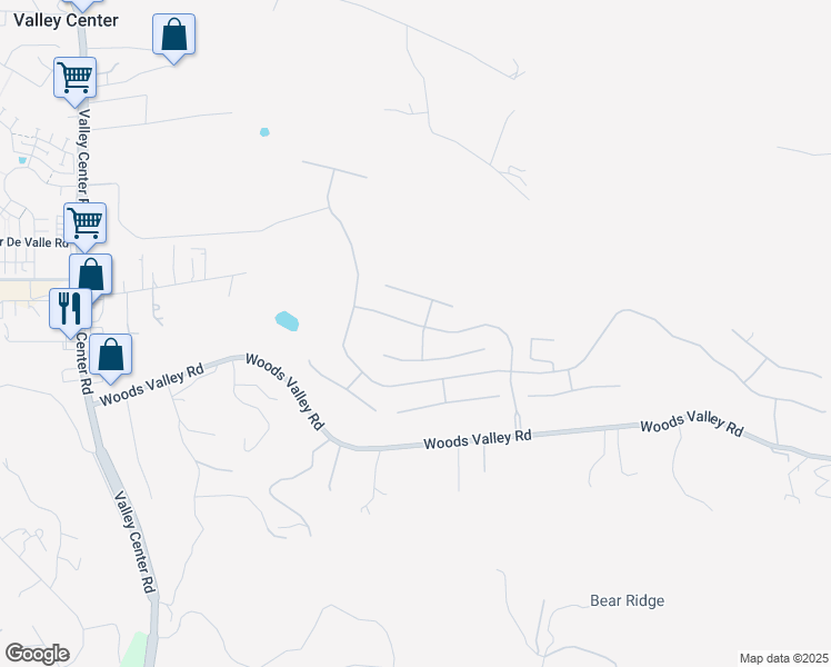 map of restaurants, bars, coffee shops, grocery stores, and more near 14255 Augusta Drive in Valley Center