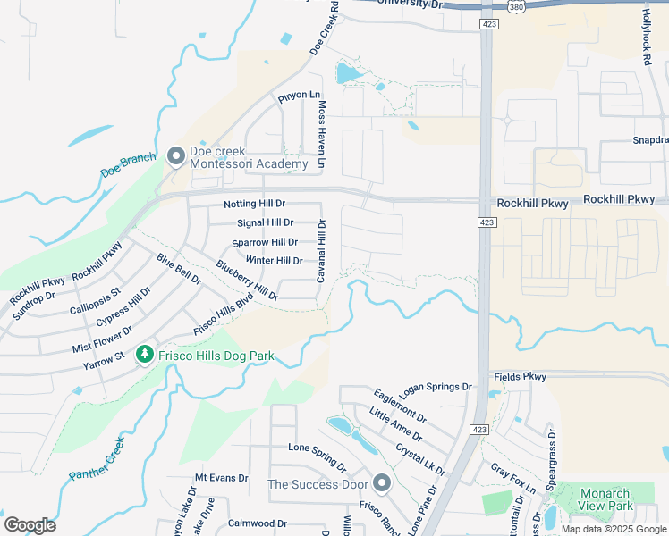 map of restaurants, bars, coffee shops, grocery stores, and more near 501 Cavanal Hill Drive in Little Elm